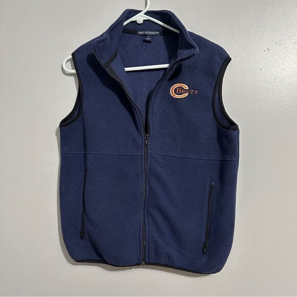 Chicago Bears Port Authority Navy zip up vest w/embroidery emblem size Youth L - Picture 4 of 7